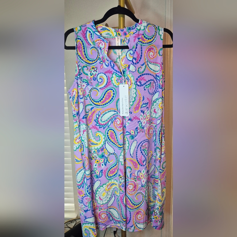 Sleeveless Lavender Paisley Midi Dress - Brand: Lilly Pulitzer
